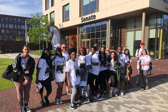 Staff and students ready to take on the Legal Walk 2022.