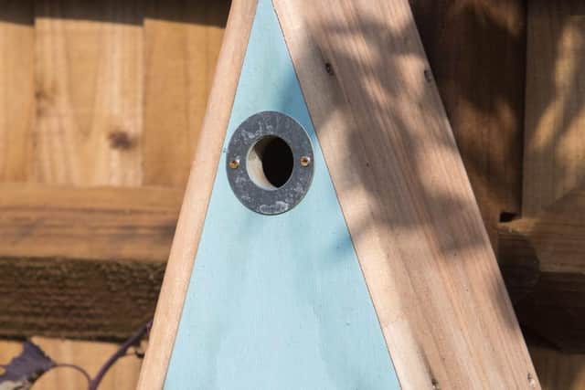 The RSPB Elegance nest box designed for small garden birds