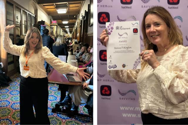 Jessica Pilkington with her award