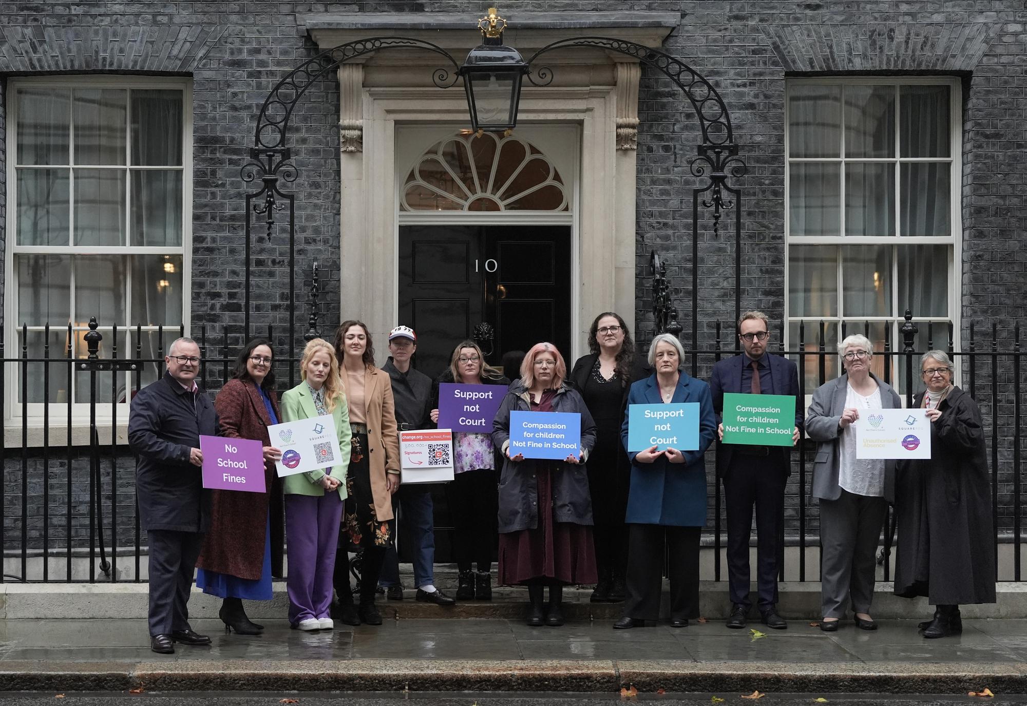 Northamptonshire mother takes campaign to scrap school absence fines to Downing Street with backing of Motherland star