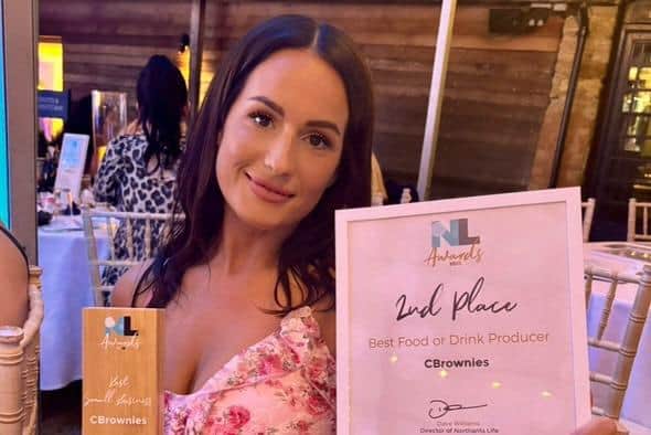 To add to CBrownies' success, the venture was named best small business at the Northants Life Awards 2025 and runner up in the food/drink producer category.