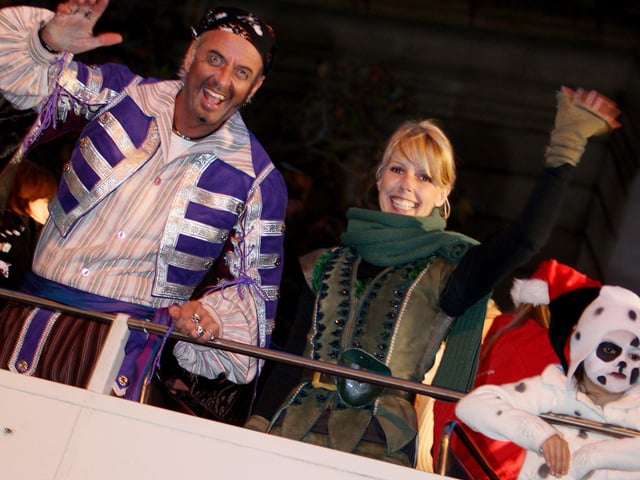 Fogwell Flax as Smee and Sophie Lawrence as Peter Pan in 2007.