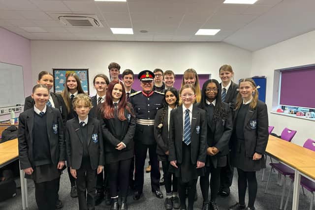 The Lord-Lieutenant (centre), pictured with Student Parliament