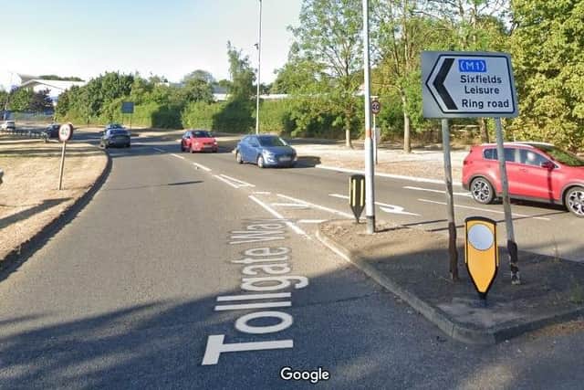 Crash investigators are appealing for witnesses after a motorcyclist was seriously injured in Tollgate Way, Northampton, early on Monday
