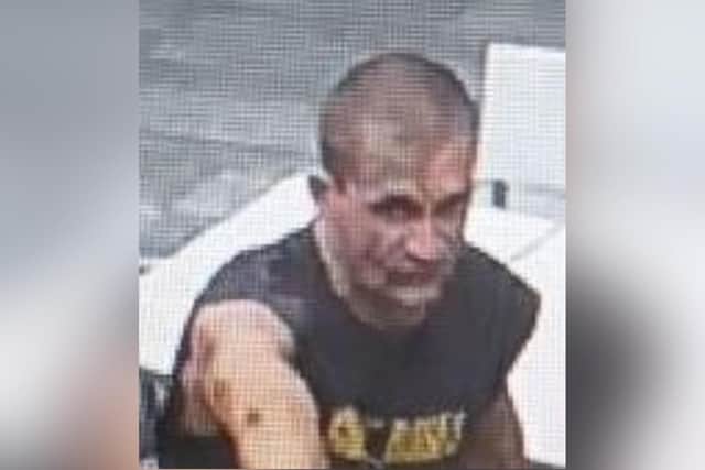Police would like to speak to the man in the image.
