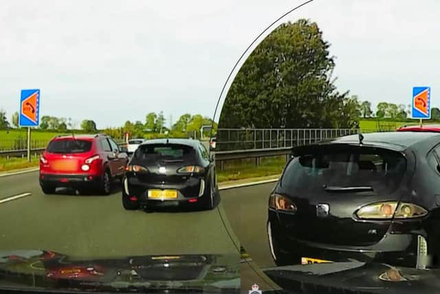 Mohammed Zeb was caught driving dangerously on dashcam on the M1 in Northamptonshire. Image: Northamptonshire Police / NW