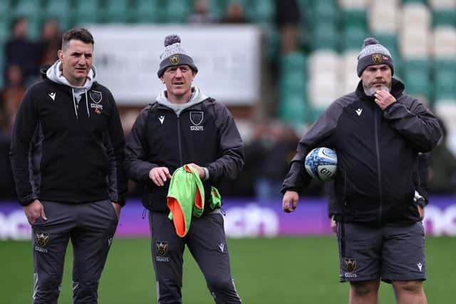 Matt Ferguson (right) will leave Saints this summer as Phil Dowson (left) feels it's time to make a change to his coaching team (photo by David Rogers/Getty Images)