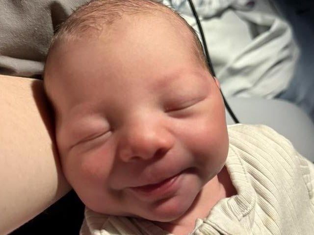 Sonny Lee born on March 8 at Kettering General Hospital.