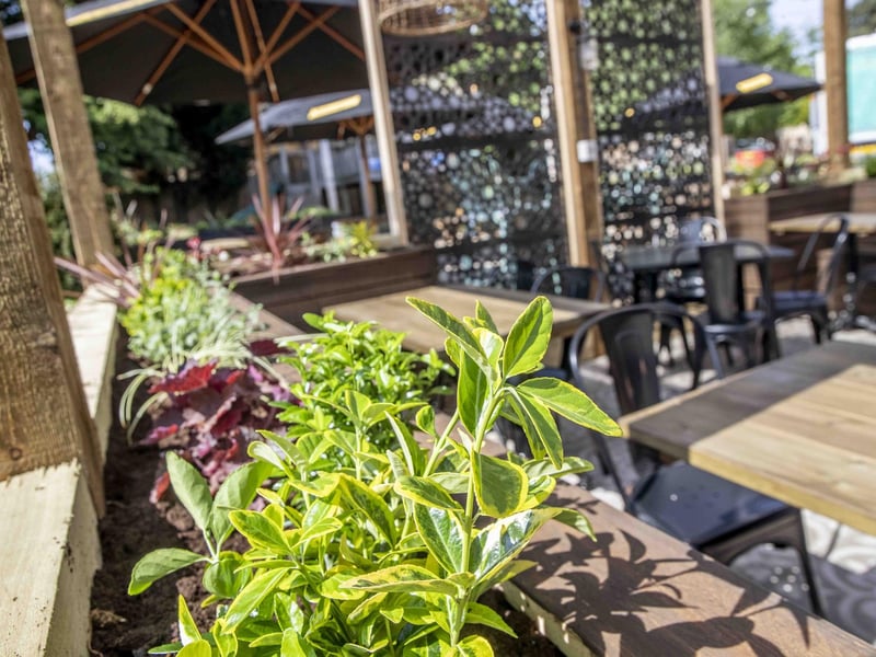 The Harlestone Road pub's garden has had a stylish makeover