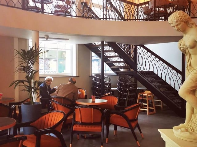 Inside new cafe which has opened at the former Nationwide building on the corner of Drapery and Mercer's Row