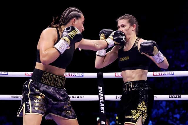 Action from Chantelle Cameron's fight with Katie Taylor (Picture: James Chance/Getty Images)