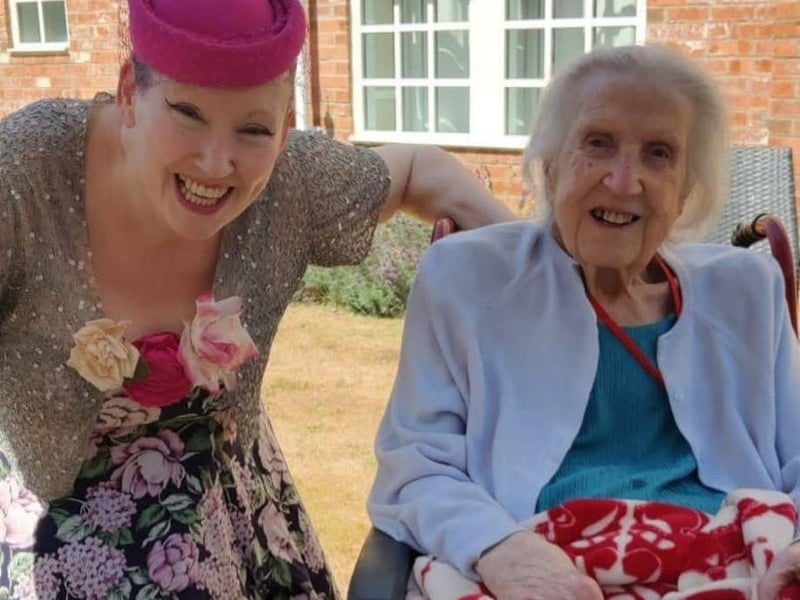 Ruby with Resident Pauline at Brampton View Care Home