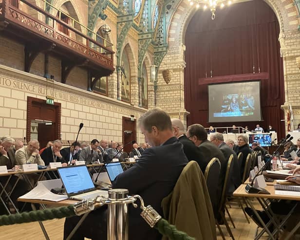 The council meeting was held in the Guildhall, Northampton on Thursday March 21.