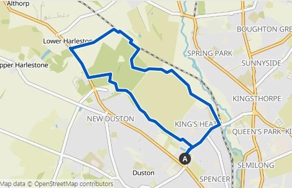According to Komoot, the Harlestone Firs – Open Fields loop from Dallington is an intermediate hike that covers a distance of 7.36 miles, takes around 3 hours and 5 minutes to complete, and has an average pace of 2.4 mph with an elevation gain of 250 feet. Good fitness is required for this hike, which features easily accessible paths and is suitable for all skill levels.