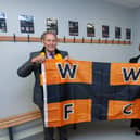 John Flowers and Jean Hayes in the dressing room named after their brother Ron.