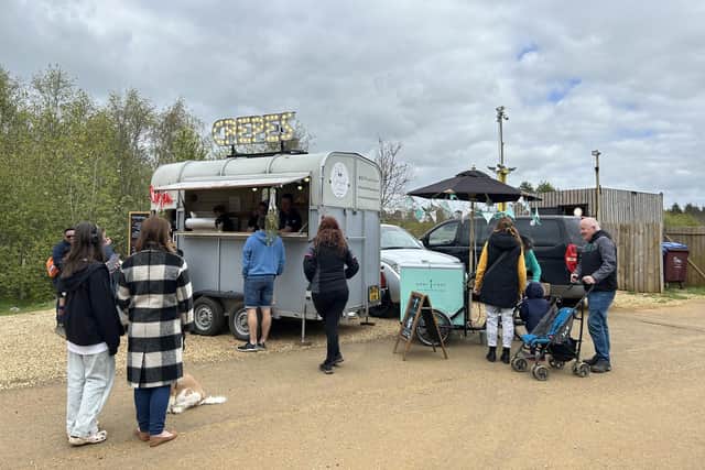The space was filled with families browsing the stalls, enjoying a drink from T’s Coffee or a bite to eat from The Courtyard Creperie, and there were plenty of furry friends that had joined their owners for the day out.