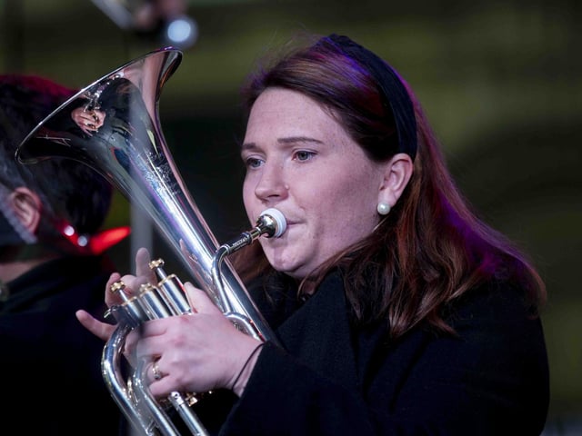 The famous GUS Brass Band joined the fun as Northampton switched on Christmas lights on Saturday (November 28).