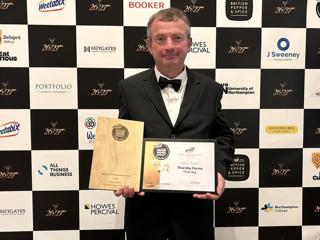 The winner was Peter Moyes from Thornby Farms.