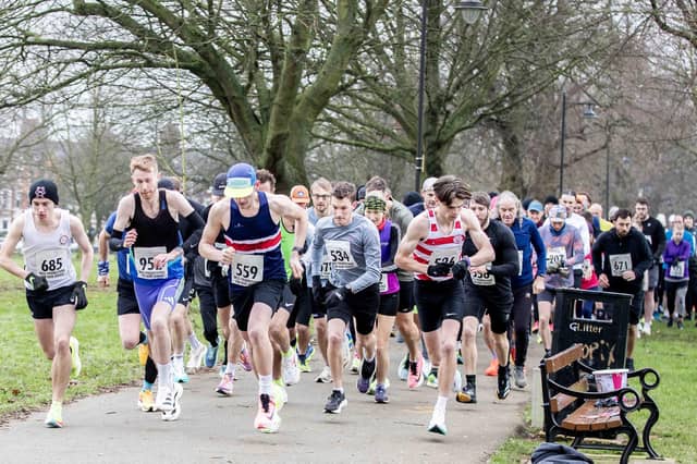 Runners braved the cold on Sunday January 12 to take on the charity race at The Racecourse.