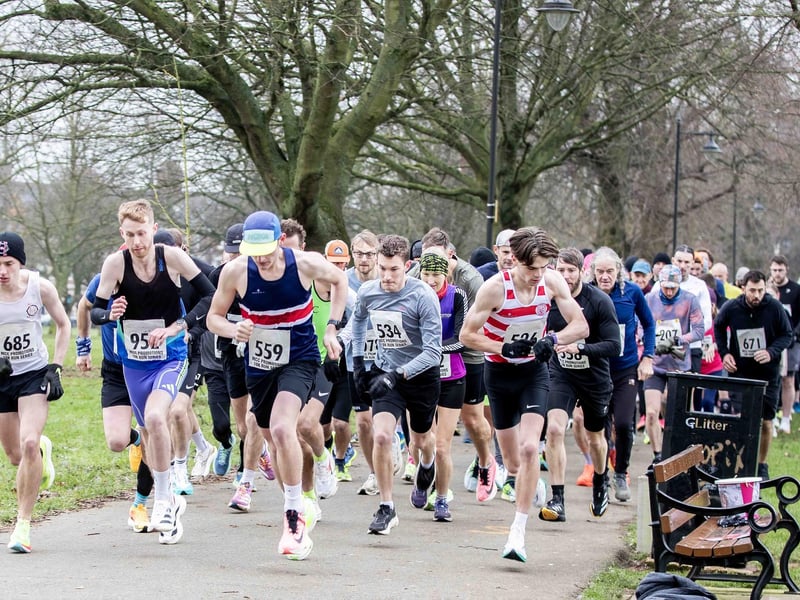 Runners braved the cold on Sunday January 12 to take on the charity race at The Racecourse.