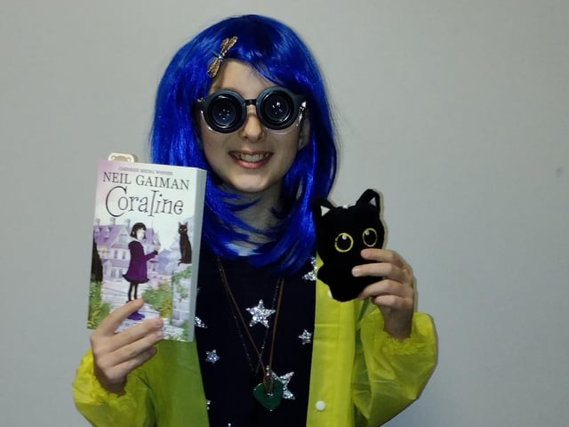 Ruby, aged 11, as Coraline.