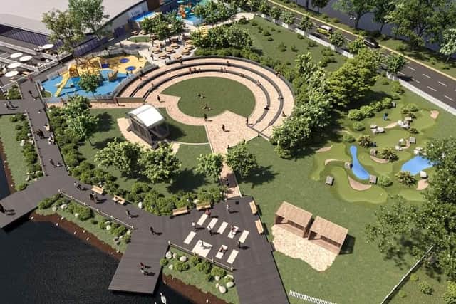 Here's an artist's impression of what the leisure site in Billing Aquadrome could look like