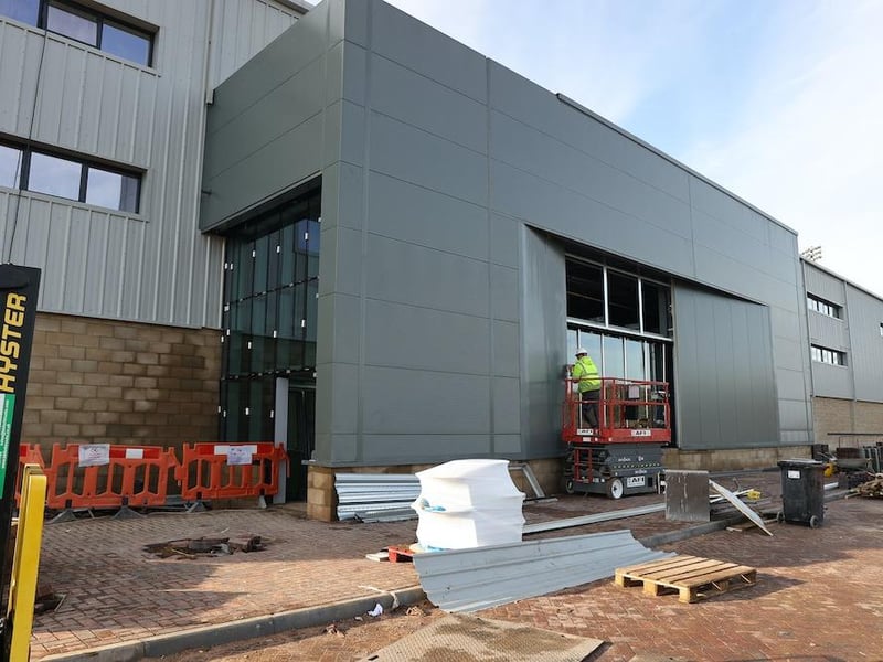 The back of the stand