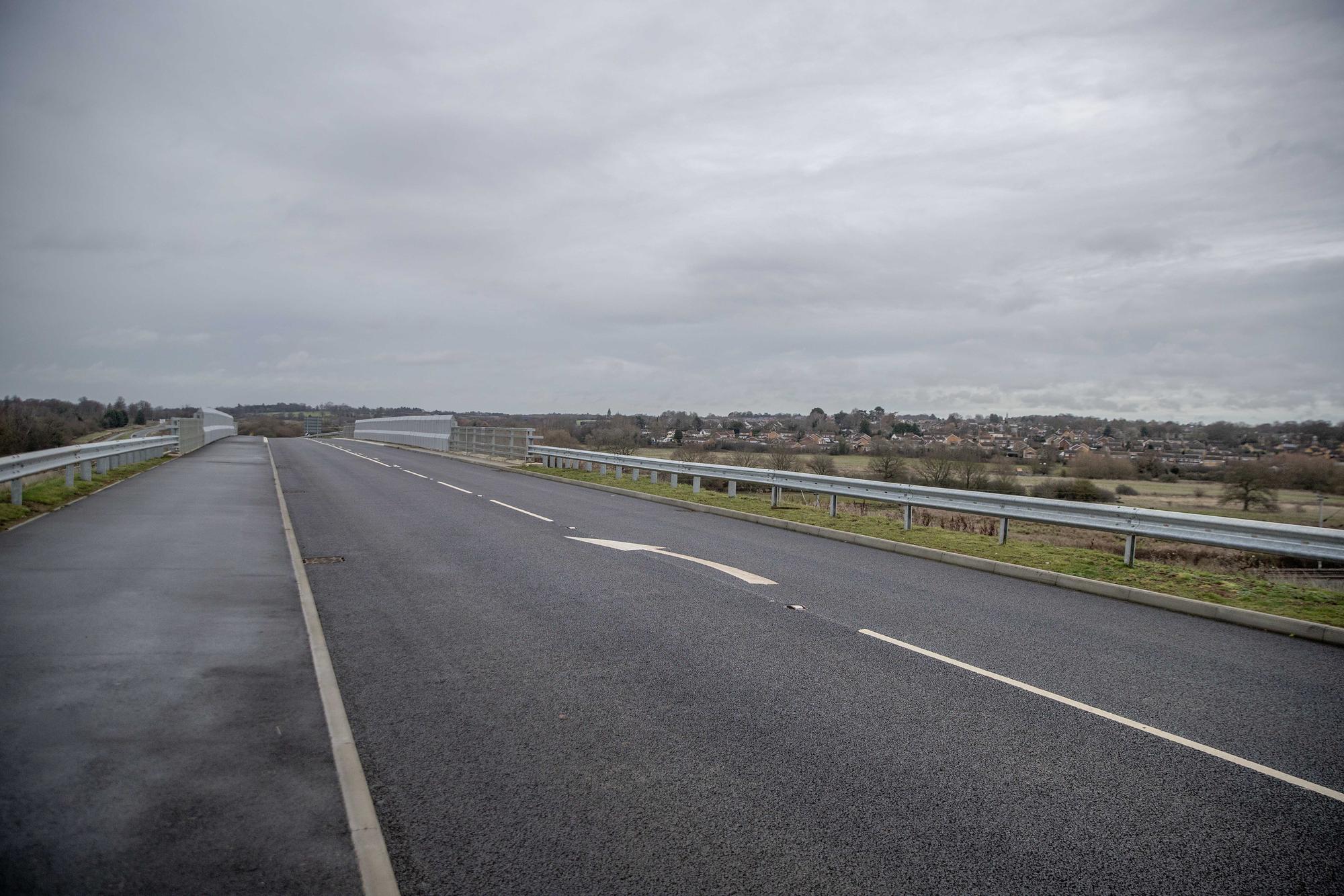 The £57.4 million project connects the A428 Harlestone Road, near Harlestone Firs, with the A5199 Welford Road, near the Windhover pub.