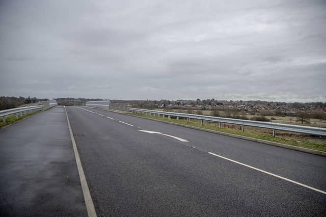The £57.4 million project connects the A428 Harlestone Road, near Harlestone Firs, with the A5199 Welford Road, near the Windhover pub.