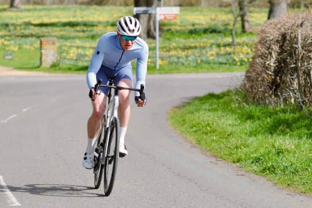 Tom March in training for his Pedal3Peaks Challenge for Spinal Research.