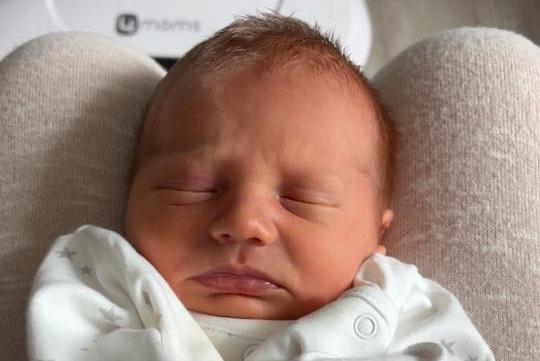 Cruz Matthew born at 7.26am on August 28 at Northampton General Hospital, weighing 6lbs 9oz.
