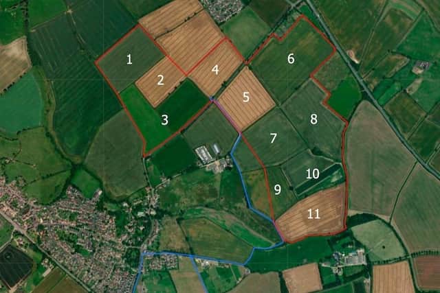 The solar farm proposal is spread across 12 fields between Potterspury and Yardley Gobion.
Credit: Potterspury Parish Council