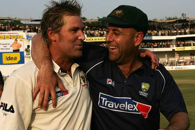 Darren Lehmann pictured with Shane Warne in 2004