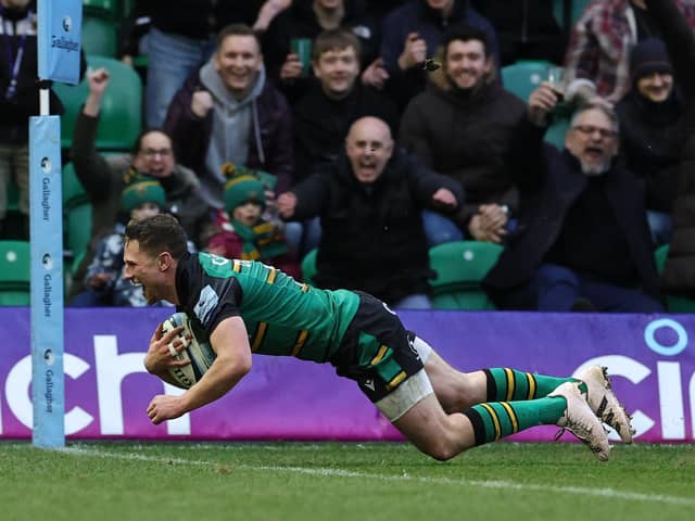 Fraser Dingwall scored a key try when Saints beat Sale in February (photo by David Rogers/Getty Images)