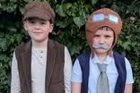 Harry, aged nine, as Charlie Bucket and Patrick, aged nine, as Grandpa's Great Escape.