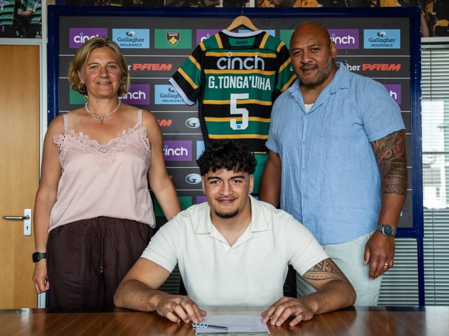 Tonga’uiha is a name that Saints supporters are already familiar with, and now George becomes the latest with that surname to join the club – following in the footsteps of his father and Saints legend, Soane, and his older brother and current Saint, Sonny. The NSB schoolboy has been a part of the Saints Academy set-up since the age of 14, and has enjoyed international recognition already – having been involved in multiple England age-grade camps, most recently facing France with the Under-19s. Reed said: “George is obviously Sonny’s younger brother, as a part of that Tonga’uiha dynasty and has got physical potential as well as some good skills on the ball. He’s had a few setbacks through his schoolboy career but we’re looking forward to seeing how he kicks on as a Saint.”