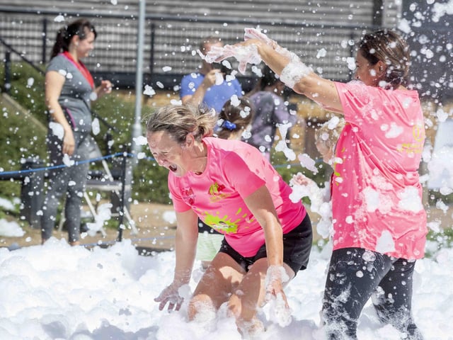 A family-friendly fun run, with water slides and obstacles, took place at Upton Country Park on Saturday (August 12) to raise funds for a Northampton charity.
