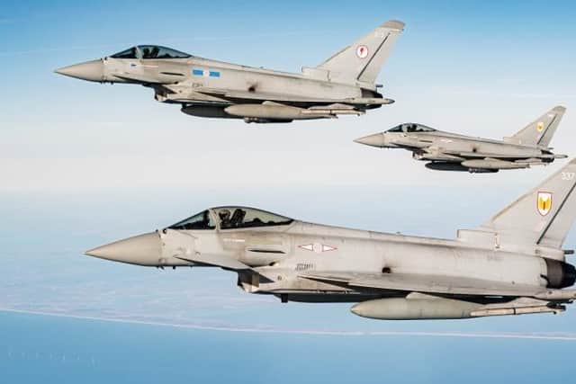 Fighter jets have been flying over the town as part of a wider NATO operation. Credit: Alex Van Noije/RAF.
