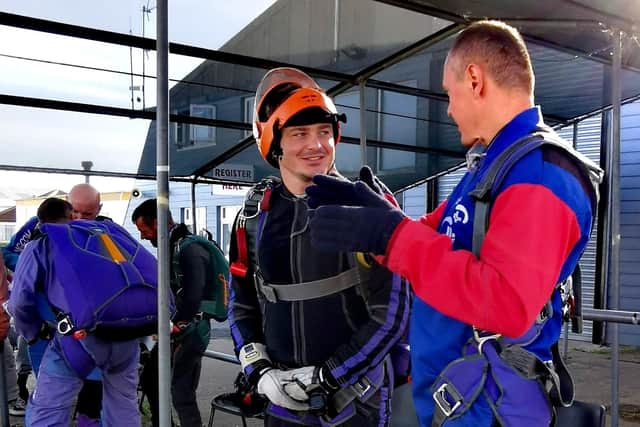Piotr hopes to do another jump soon, or complete a course that will allow him to skydive independently.