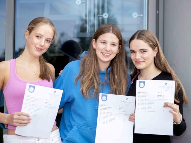 Sophie Johnson Annabel Lloyd and Verity Linnell from Northampton High School.