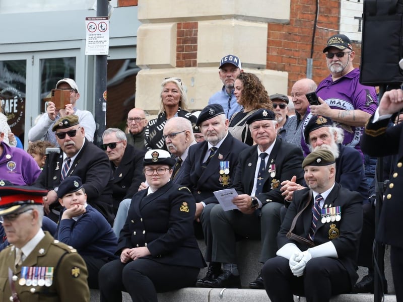 Kettering town centre: crowds line town centre to welcome The Royal Anglian Regiment for Armed Forces Day parade /National World