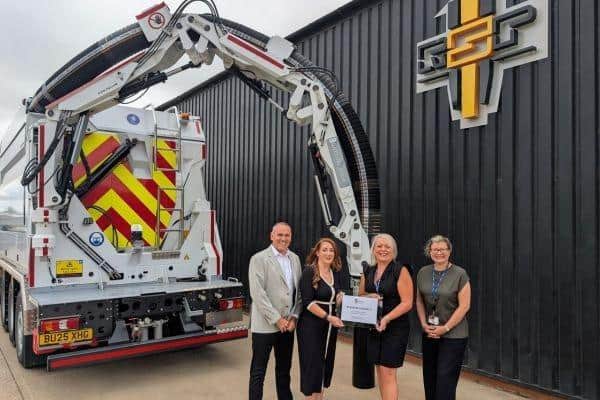 Left to right: Lloyd Gardener - Director at RSP UK, Charlie Gardener - Director at RSP UK, Gina Bubbins - Director of Business Engagement and Partnerships at The Bedford College Group and Rachel Roberts - Partnership Manager at The Bedford College Group.