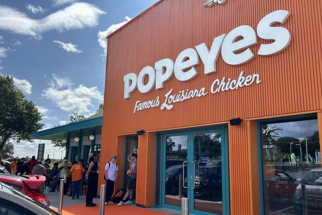 American fast food franchise Popeyes opened in Sixfields on July 17 and gave away free chicken sandwiches for a year to the first customers in the queue to celebrate the occasion. The Louisiana chicken specialists opened its new 68-seat restaurant and dual lane drive-thru in the former Buddies USA Diner site.