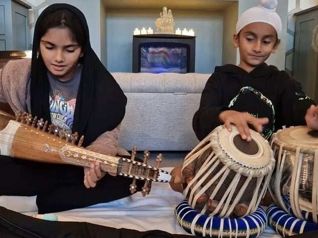 The children played and sang beautifully for the Diwali celebrations in the home