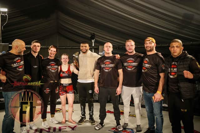 Team BST Academy, based in Sixfields, had all five of its fighters record victories at the Battle Arena MMA show at the County Cricket Ground on Saturday night (December 3)
