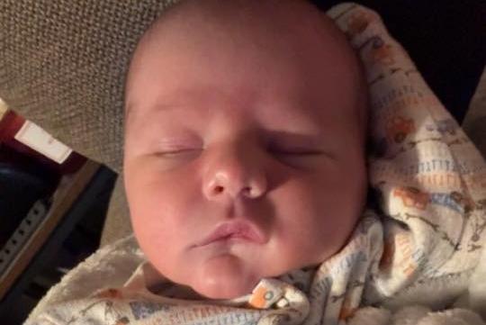 Oliver born on February 16 at Northampton General Hospital, weighing 7lbs 7oz.