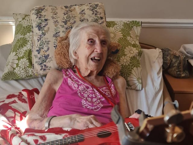 Even at 100 this wont stop resident Pauline from joining in