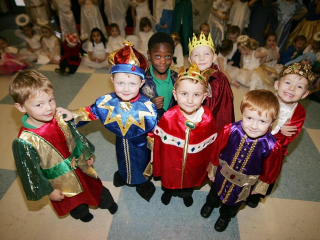 Pupils at the Simon De Senlis primary School dressed up for their Christmas nativity.