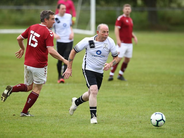 Harpole Legends played Cobblers Legends to mark the village club's milestone birthday