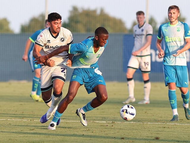 Tyrese Fornah holds off Massimo Luongo